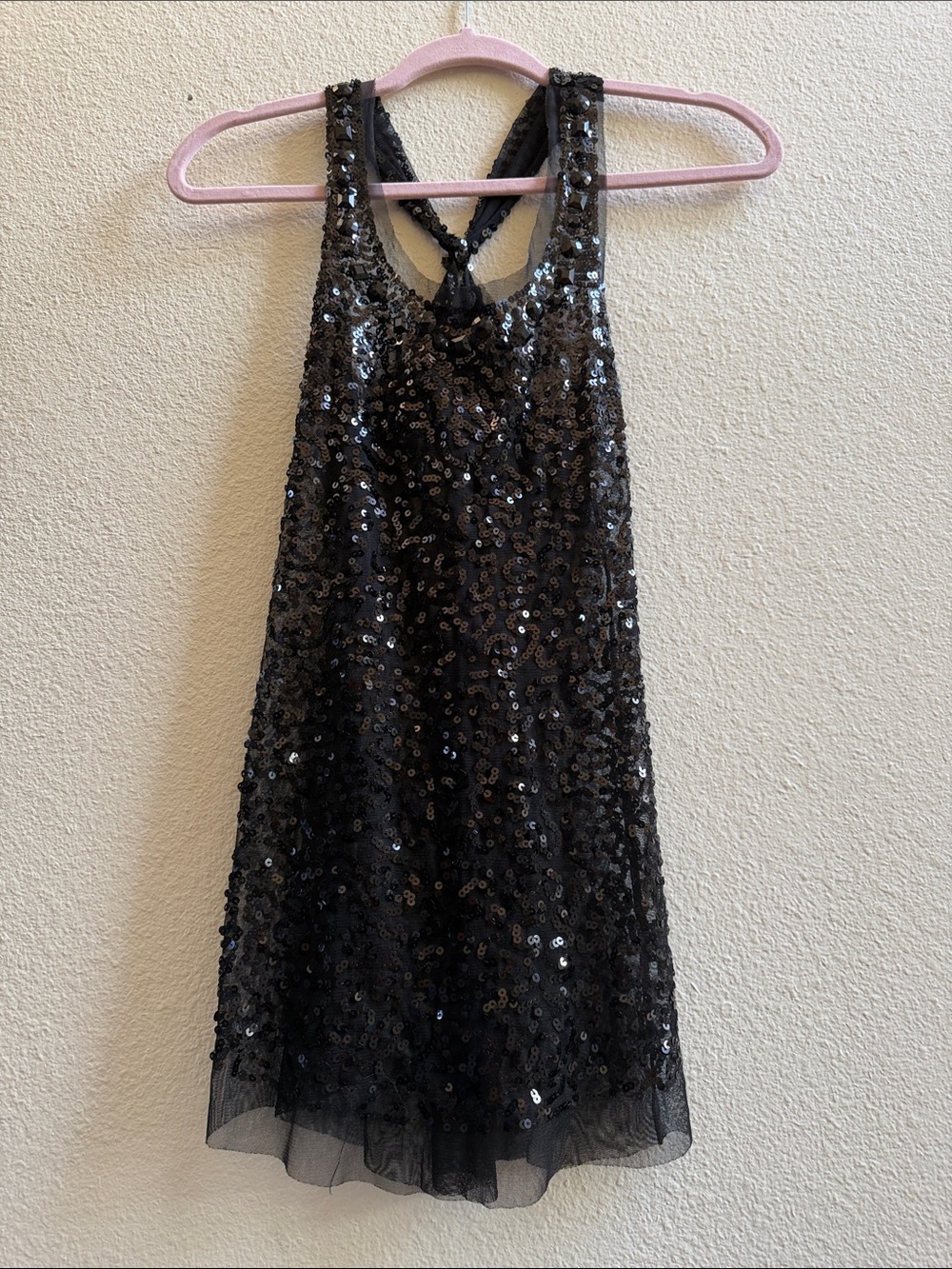 Black Sequin Racerback top